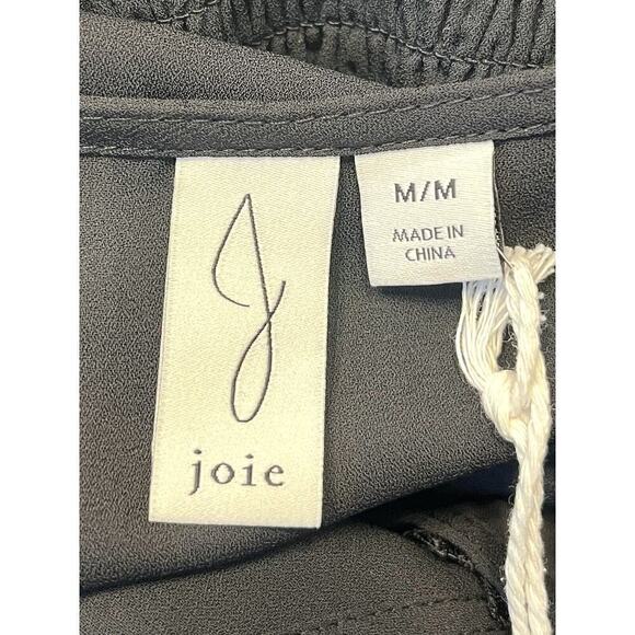 JOIE Women’s Embroidered Lace Blouse Top LS V Neck Cropped M Y2k Peasant Chic - Picture 7 of 9